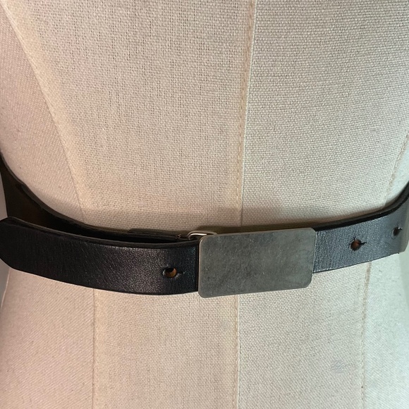 ISSEY MIYAKE Vintage Belt Black Leather Luxury RARE Japan L 36in-40in
